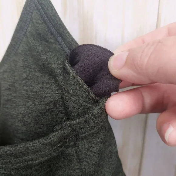 Calme by Johnny Was Women's Ease Cross Back Sports Bra II Size XS Dark Green - Picture 7 of 10